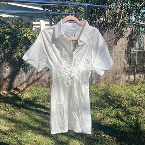 Urban Revivo White Short Sleeve Dress